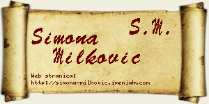Simona Milković vizit kartica